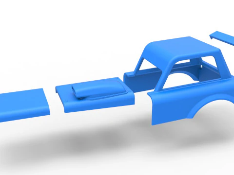 Shell of New Zealand Superstock car Version 2 Scale 1 to 25 3D Print Model
