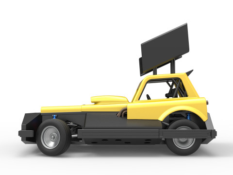 New Zealand Superstock car while turning Version 3 Scale 1 to 25 Model Cetak 3D