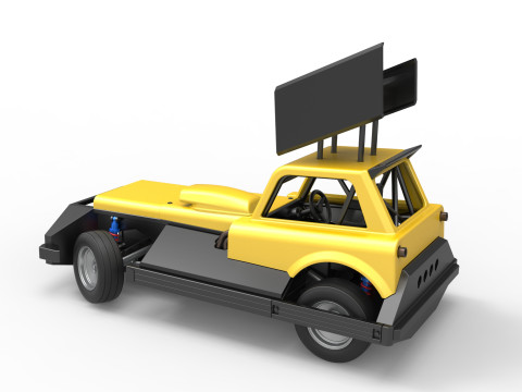 New Zealand Superstock car while turning Version 3 Scale 1 to 25 Model Cetak 3D