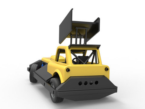 New Zealand Superstock car while turning Version 3 Scale 1 to 25 Model Cetak 3D