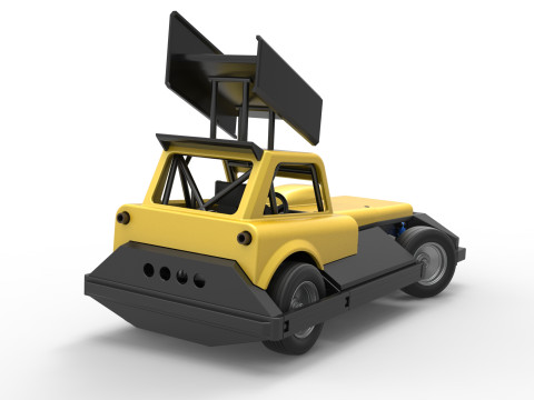 New Zealand Superstock car while turning Version 3 Scale 1 to 25 Model Cetak 3D