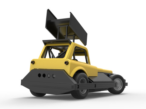 New Zealand Superstock car while turning Version 3 Scale 1 to 25 Model Cetak 3D