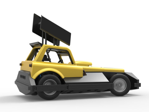 New Zealand Superstock car while turning Version 3 Scale 1 to 25 Model Cetak 3D