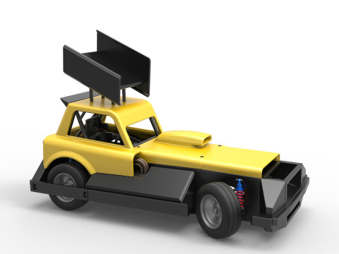 New Zealand Superstock car while turning Version 3 Scale 1 to 25 Model Cetak 3D