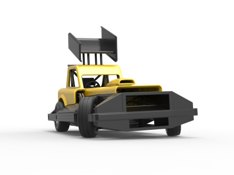 New Zealand Superstock car while turning Version 3 Scale 1 to 25 Model Cetak 3D