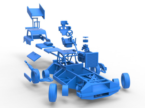 New Zealand Superstock car while turning Version 3 Scale 1 to 25 Model Cetak 3D