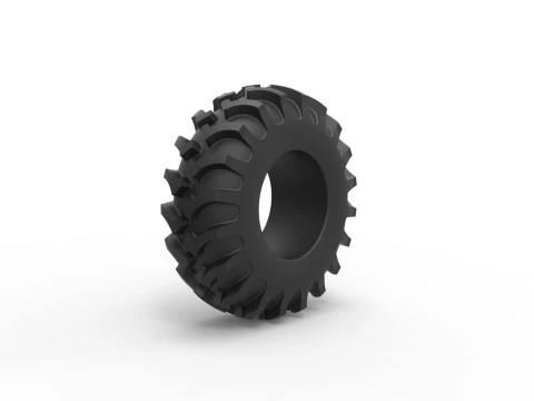 Tractor tire 30 Scale 1 to 25 3D Print Model