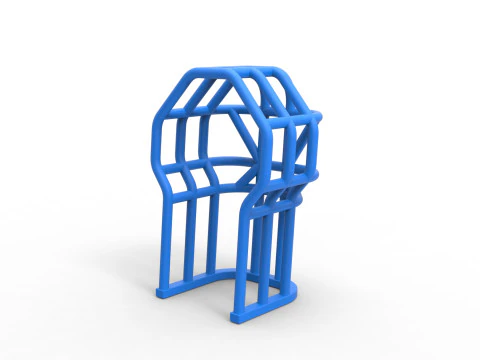 Roll Cage of Pulling Tractor Version 3 Scale 1 to 25 3D Print Model