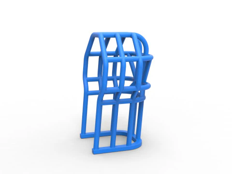 Roll Cage of Pulling Tractor Version 3 Scale 1 to 25 3D Print Model