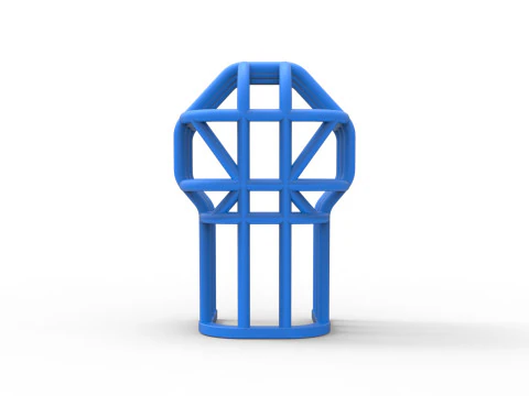 Roll Cage of Pulling Tractor Version 3 Scale 1 to 25 3D Print Model