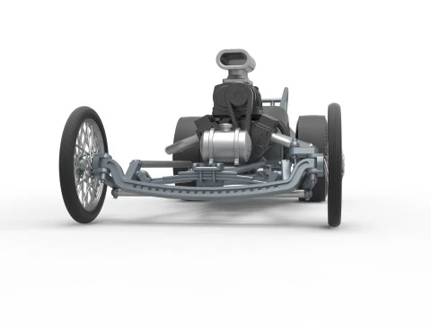 Front engine old school dragster with V8 Version 3 Scale 1 to 25 3D Print Model
