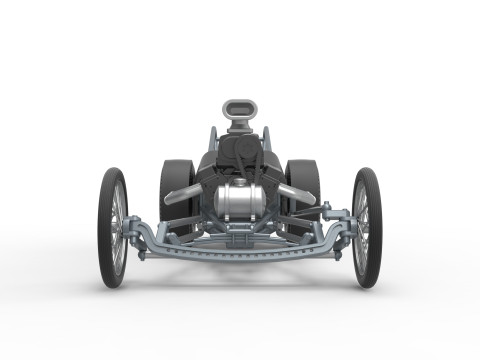 Front engine old school dragster with V8 Version 3 Scale 1 to 25 3D-Druckmodell