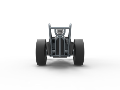 Front engine old school dragster with V8 Version 3 Scale 1 to 25 3D-Druckmodell
