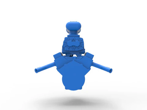 Engine V8 for vintage dragster Version 5 Scale 1 to 25 3D Print Model