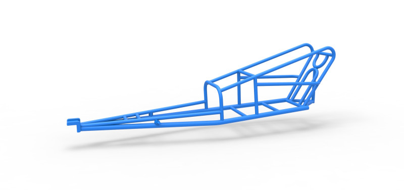 Frame of old school Front engine dragster Version 2 Scale 1 to 25 Modèles 3D en vedette .c4d .max .obj .3ds .fbx .stl .blend 