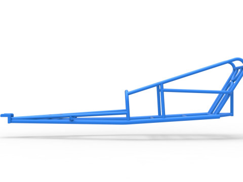 Frame of old school Front engine dragster Version 2 Scale 1 to 25 Modèles 3D en vedette