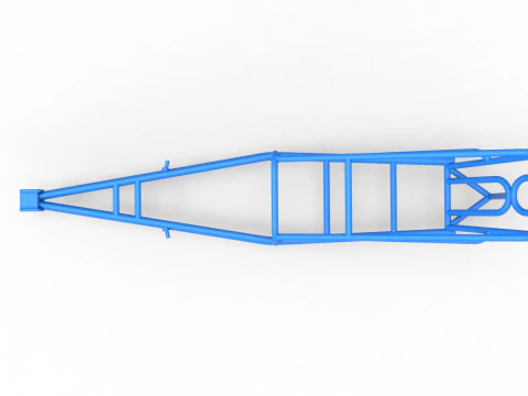 Frame of old school Front engine dragster Version 2 Scale 1 to 25 3D Print Model