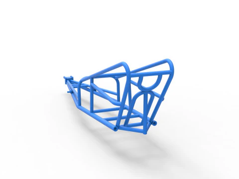 Frame of old school Front engine dragster Version 2 Scale 1 to 25 3D Print Model
