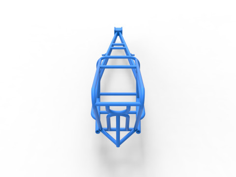 Frame of old school Front engine dragster Version 2 Scale 1 to 25 Modèles 3D en vedette