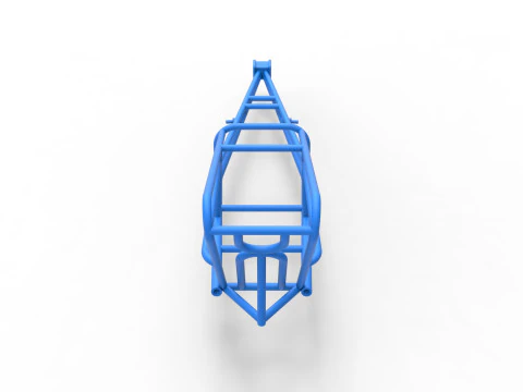 Frame of old school Front engine dragster Version 2 Scale 1 to 25 3D Print Model