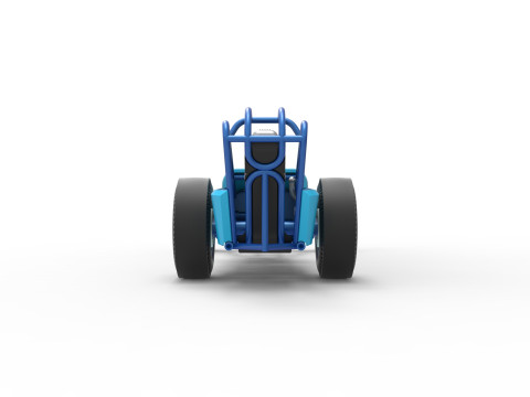Front engine old school dragster with 2 V8 Version 2 Scale 1 to 25 3D-Druckmodell