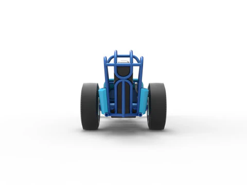 Front engine old school dragster with 2 V8 Version 2 Scale 1 to 25 3D Print Model