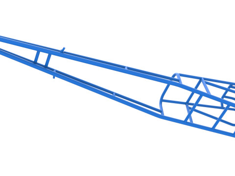 Frame of old school Front engine dragster Version 3 Scale 1 to 25 3D प्रिंट मॉडल