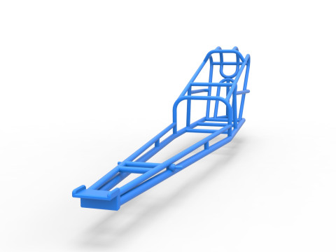 Frame of old school Front engine dragster Version 3 Scale 1 to 25 3D प्रिंट मॉडल