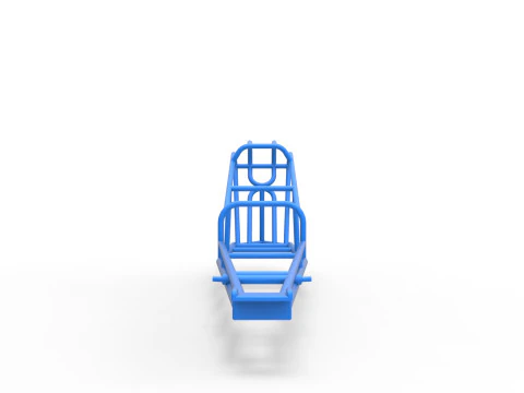 Frame of old school Front engine dragster Version 3 Scale 1 to 25 3D Print Model