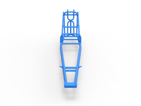 Frame of old school Front engine dragster Version 3 Scale 1 to 25 3D प्रिंट मॉडल