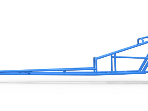 Frame of old school Front engine dragster Version 3 Scale 1 to 25 3D Print Model