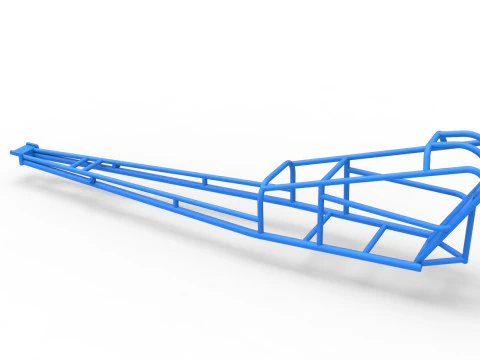 Frame of old school Front engine dragster Version 3 Scale 1 to 25 3D Print Model