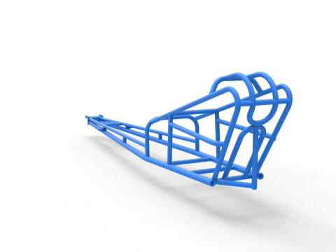 Frame of old school Front engine dragster Version 3 Scale 1 to 25 3D Print Model
