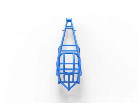 Frame of old school Front engine dragster Version 3 Scale 1 to 25 3D प्रिंट मॉडल