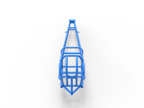 Frame of old school Front engine dragster Version 3 Scale 1 to 25 3D Print Model