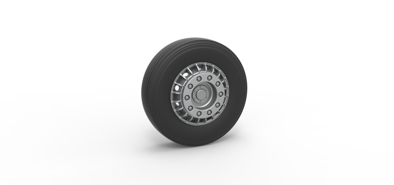 Front wheel of racing semi truck Version 1 Scale 1 to 25 3D प्रिंट मॉडल .c4d .max .obj .3ds .fbx .stl .blend 