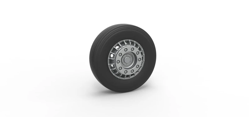 Front wheel of racing semi truck Version 1 Scale 1 to 25 3D Print Model .c4d .max .obj .3ds .fbx .stl .blend 