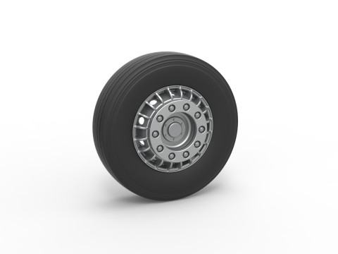 Front wheel of racing semi truck Version 1 Scale 1 to 25 3Dプリントモデル