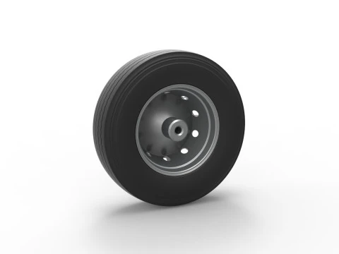 Front wheel of racing semi truck Version 1 Scale 1 to 25 3D Print Model