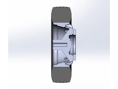 Front wheel of racing semi truck Version 1 Scale 1 to 25 3D Print Model