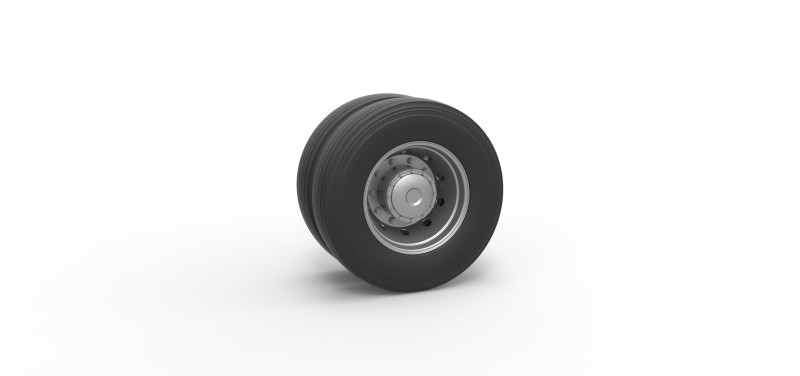 Rear wheel of racing semi truck Version 1 Scale 1 to 25 Modello di stampa 3D .c4d .max .obj .3ds .fbx .stl .blend 