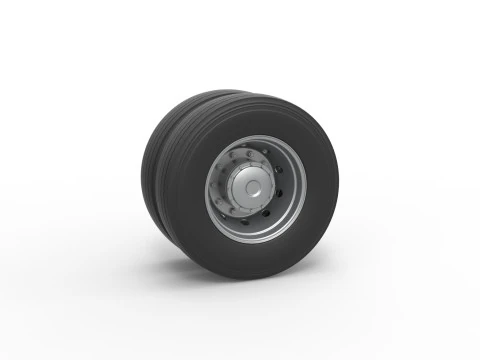 Achterwiel van race-semi-vrachtwagen Versie 1 Schaal 1 tot 25 3D printmodel
