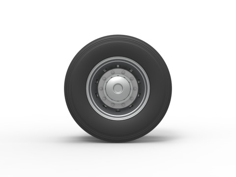Rear wheel of racing semi truck Version 1 Scale 1 to 25 Modello di stampa 3D