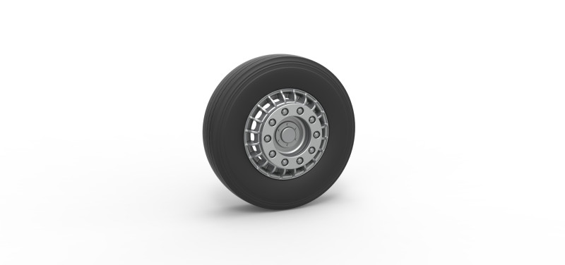 Front wheel of racing semi truck Version 2 Scale 1 to 25 Model do druku 3D .c4d .max .obj .3ds .fbx .stl .blend 