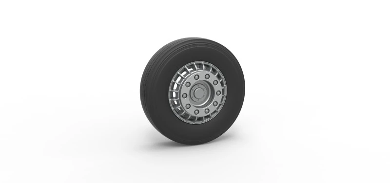 Front wheel of racing semi truck Version 2 Scale 1 to 25 3D Print Model .c4d .max .obj .3ds .fbx .stl .blend 