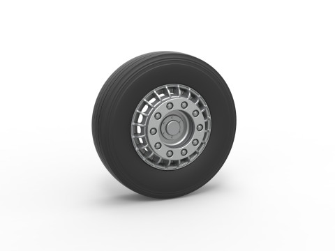 Front wheel of racing semi truck Version 2 Scale 1 to 25 Modelo de impresión 3D