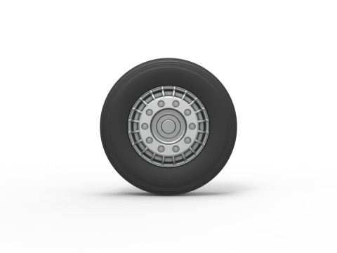 Front wheel of racing semi truck Version 2 Scale 1 to 25 Model do druku 3D