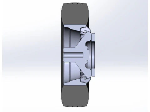 Front wheel of racing semi truck Version 2 Scale 1 to 25 3D Print Model