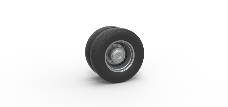 Rear wheel of racing semi truck Version 2 Scale 1 to 25 3D Print Model .c4d .max .obj .3ds .fbx .stl .blend