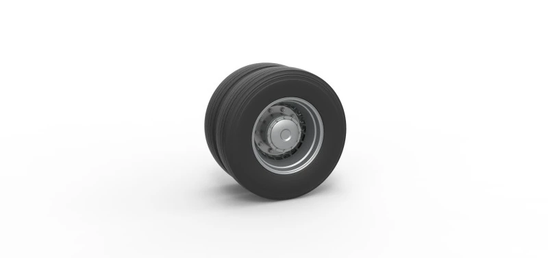 Rear wheel of racing semi truck Version 2 Scale 1 to 25 3D Print Model .c4d .max .obj .3ds .fbx .stl .blend 